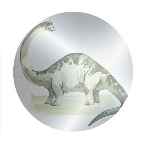Brontosaurus - Circle Sticker by Gal Design