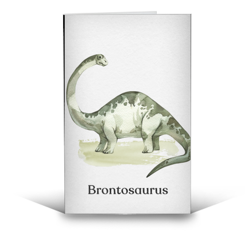 Brontosaurus - funny greeting card by Gal Design