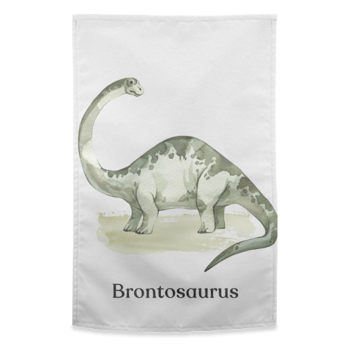 Brontosaurus - funny tea towel by Gal Design