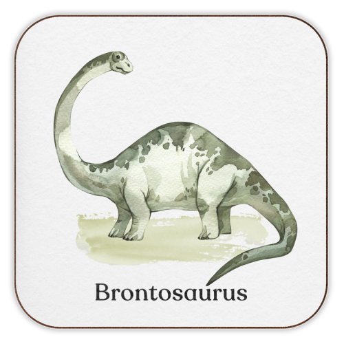 Brontosaurus - personalised beer coaster by Gal Design