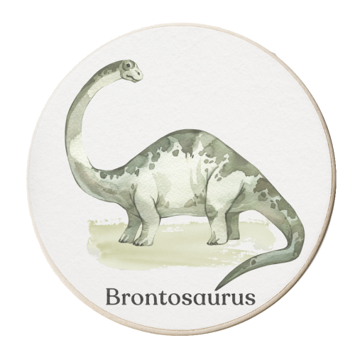 Brontosaurus - personalised beer coaster by Gal Design