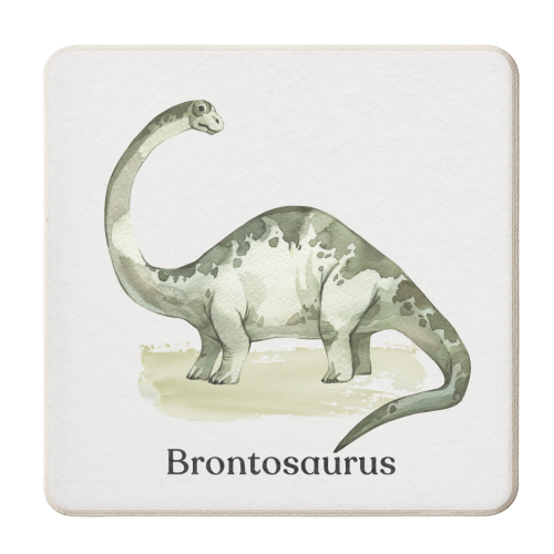 Brontosaurus - personalised beer coaster by Gal Design