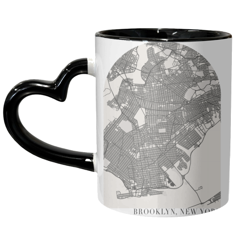 Brooklyn New York Arch Street Map 2 - unique mug by Toni Scott