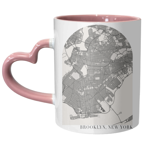 Brooklyn New York Arch Street Map 2 - unique mug by Toni Scott