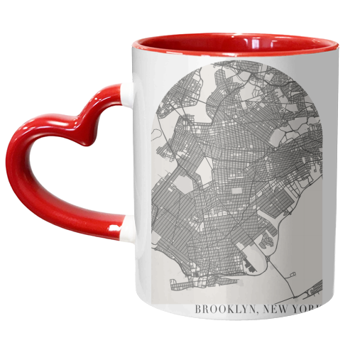 Brooklyn New York Arch Street Map 2 - unique mug by Toni Scott
