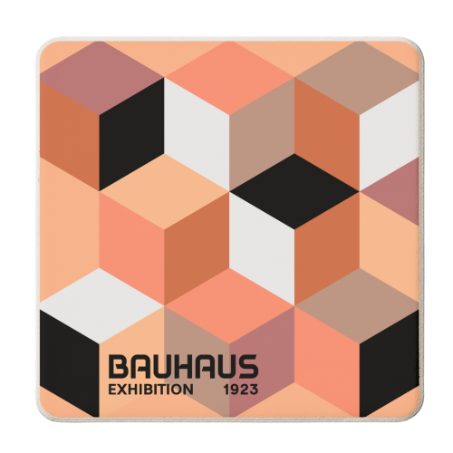 Brown Bauhaus Aesthetic - personalised beer coaster by EZbie