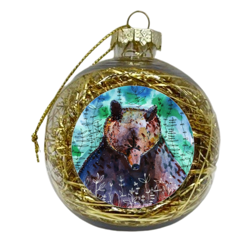 Brown bear - xmas bauble by Aleshka K