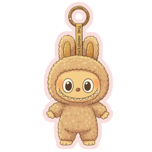 Brown Little Monster - Die Cut Sticker by Ms Doodle