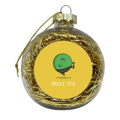 Bruce Pea - xmas bauble by Carl Batterbee