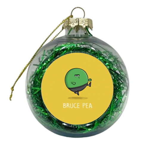 Bruce Pea - xmas bauble by Carl Batterbee
