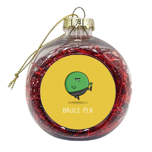 Bruce Pea - xmas bauble by Carl Batterbee