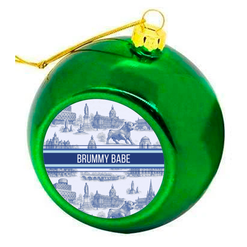 Brummy Babe - colourful christmas bauble by Lilly Rose