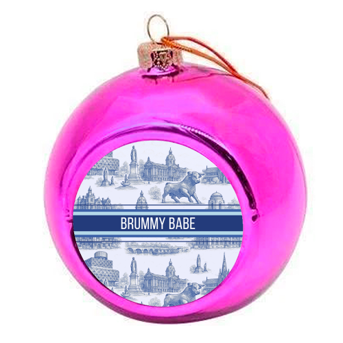 Brummy Babe - colourful christmas bauble by Lilly Rose