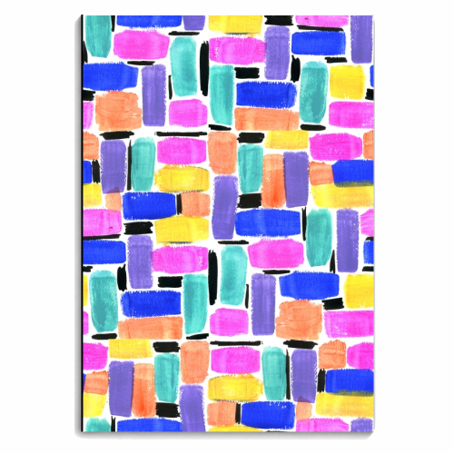 Brush art - personalised A4, A5, A6 notebook by Colour Pop Prints