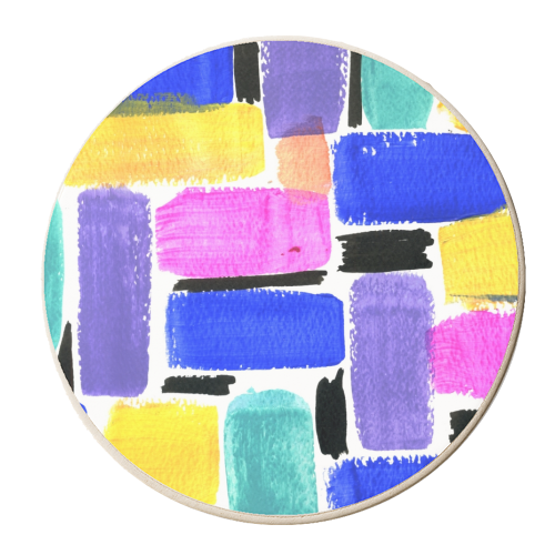 Brush art - personalised beer coaster by Colour Pop Prints