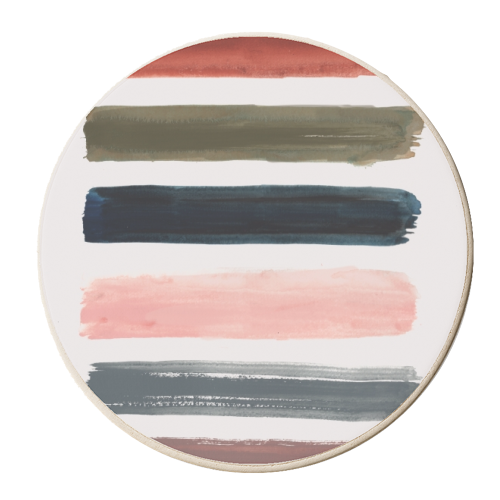 Brush strokes - personalised beer coaster by lauradidthis