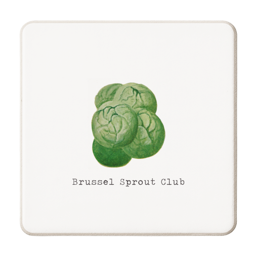Brussel Sprout Club - personalised beer coaster by The 13 Prints