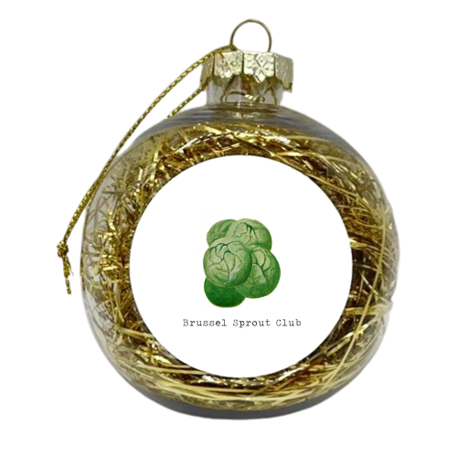 Brussel Sprout Club - xmas bauble by The 13 Prints