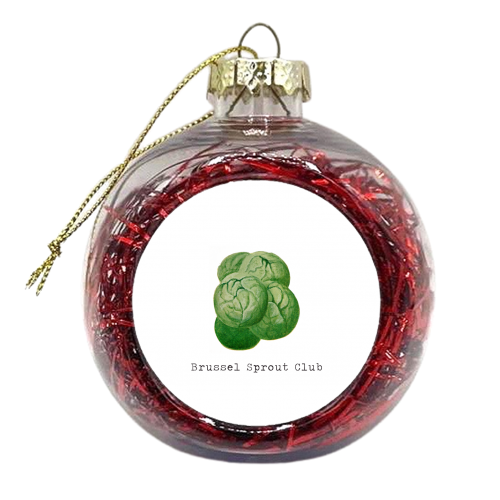 Brussel Sprout Club - xmas bauble by The 13 Prints