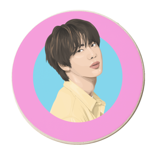 BTS JIN - personalised beer coaster by Pink and Pip