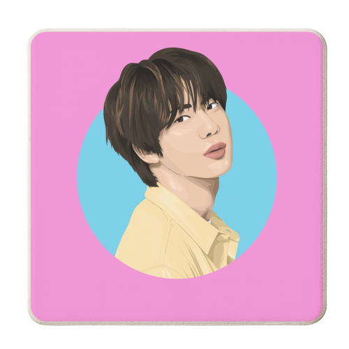 BTS JIN - personalised beer coaster by Pink and Pip