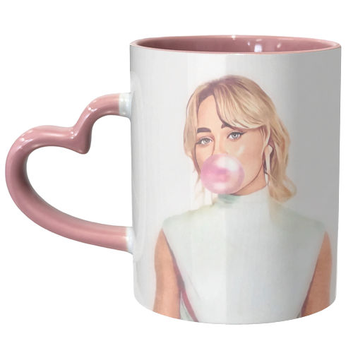 Bubble-gum Sabrina - unique mug by DOLLY WOLFE