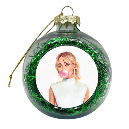 Bubble-gum Sabrina - xmas bauble by DOLLY WOLFE