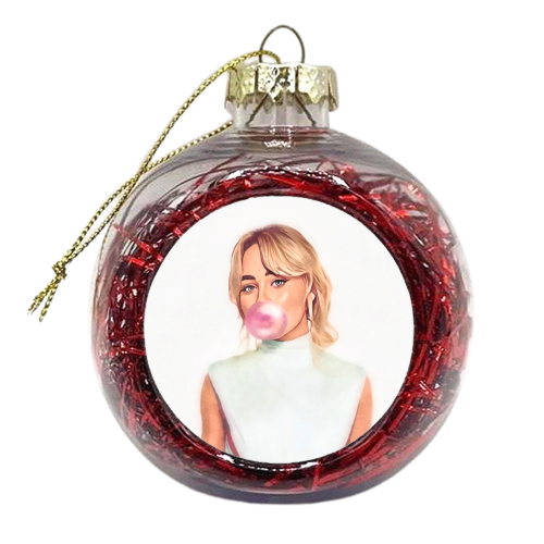 Bubble-gum Sabrina - xmas bauble by DOLLY WOLFE