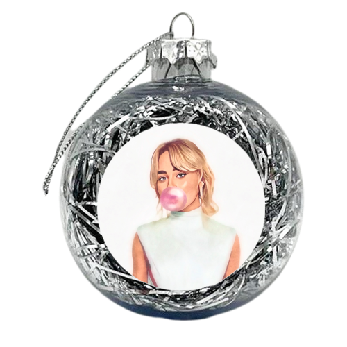 Bubble-gum Sabrina - xmas bauble by DOLLY WOLFE