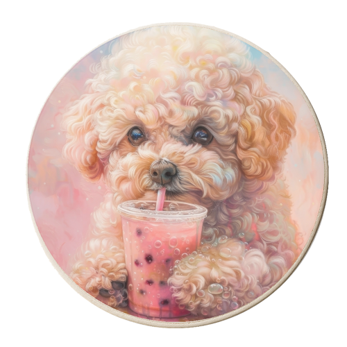 Bubble Tea Time - personalised beer coaster by DejaReve