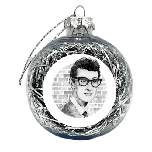 Buddy Holly - xmas bauble by Daniel Cash
