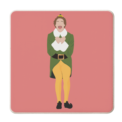 Buddy the Elf - personalised beer coaster by Cheryl Boland