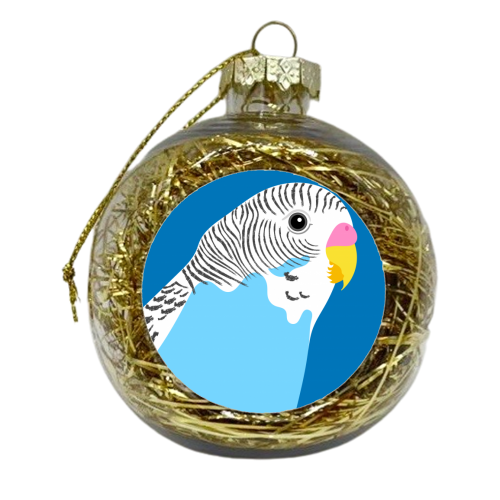 Budgie - xmas bauble by Adam Regester