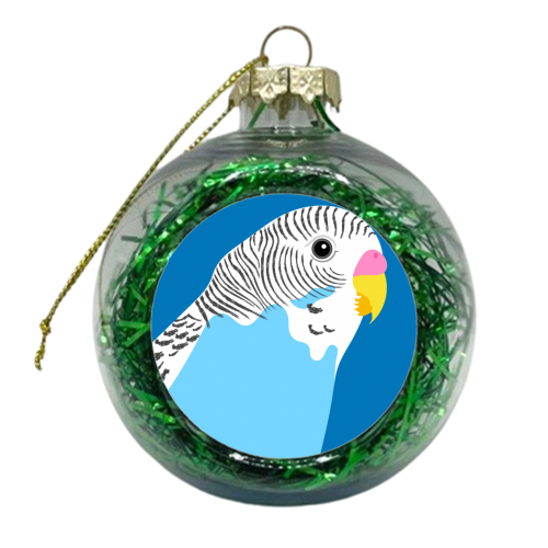 Budgie - xmas bauble by Adam Regester