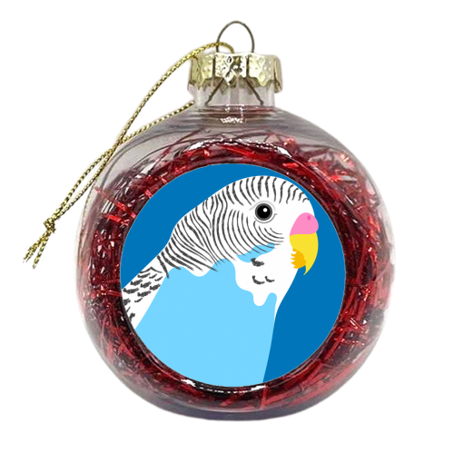 Budgie - xmas bauble by Adam Regester