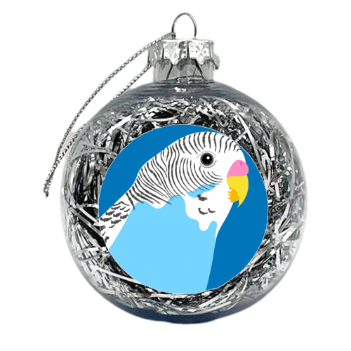Budgie - xmas bauble by Adam Regester