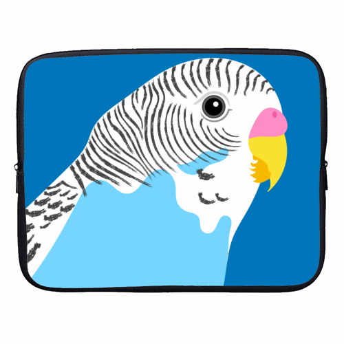 Budgie - designer laptop sleeve by Adam Regester