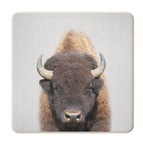 Buffalo - Colorful - personalised beer coaster by Gal Design