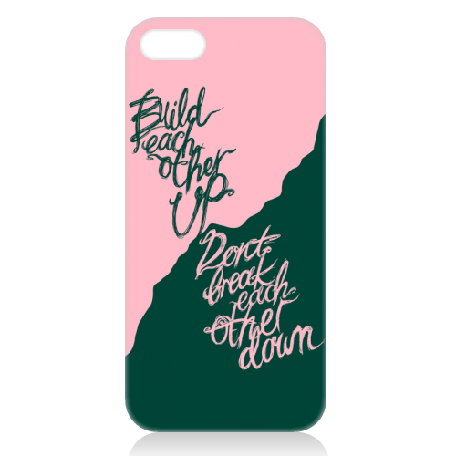 Build Don't Break - unique phone case by minniemorris art