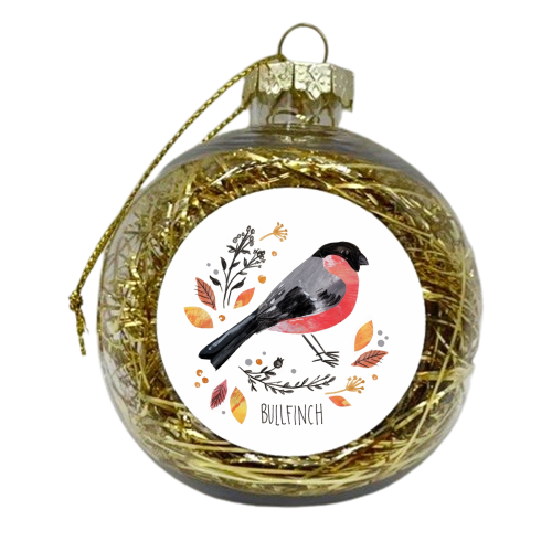 Bullfinch - xmas bauble by Sorcha Faulkner