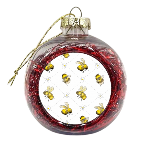 Bumble Bee Pattern - xmas bauble by charlotte blunden