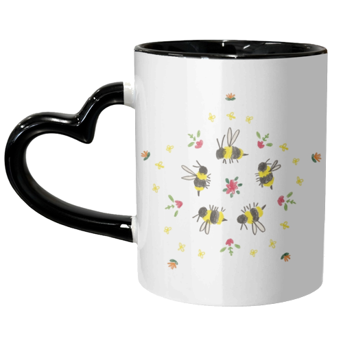 Bumblebee Mandeala - unique mug by charlotte blunden