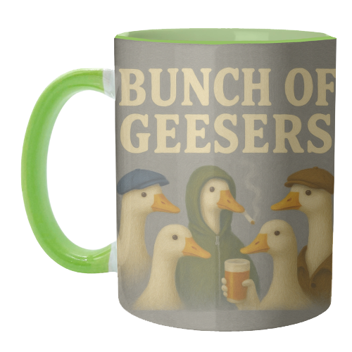 Bunch Of Geesers - unique mug by Eloise