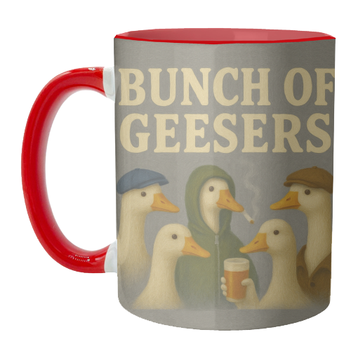 Bunch Of Geesers - unique mug by Eloise