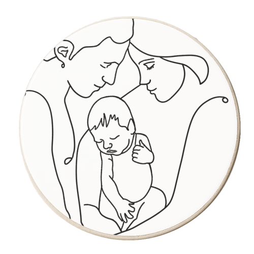 Bundle of Joy - personalised beer coaster by Uma Prabhakar Gokhale