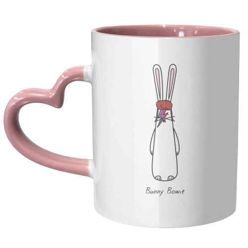 Bunny Bowie - unique mug by Hoppy Bunnies