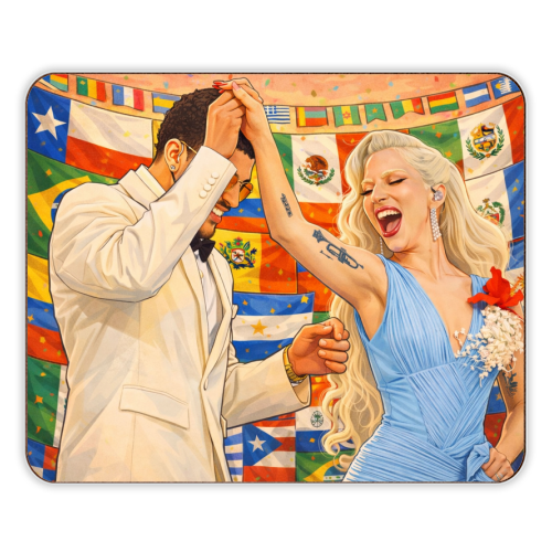 Bunny Gaga Dance - designer placemat by Ms Doodle