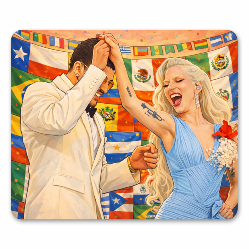 Bunny Gaga Dance - mouse mat by Ms Doodle