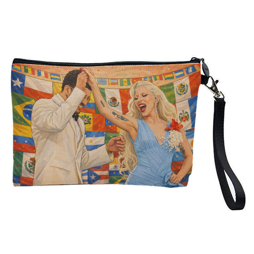 Bunny Gaga Dance - pretty makeup bag by Ms Doodle