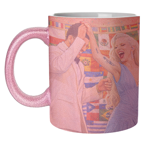 Bunny Gaga Dance - unique mug by Ms Doodle